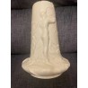Jarrón Art Nouveau de Cerámica Blanca - Figura Femenina Modernista Cartuja-Pickman