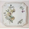 Fuente Cuadrada Porcelana Limoges V. Guerin & CIA - Decoración Floral Vintage