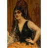 Óleo Manolas Españolas Ramón Mir i Escudé - Arte Costumbrista Catalán 1920