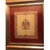 Acuarela Escudo de España Época Franquista - Heráldica Provincial Enmarcada
