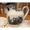 Juego de Café Antiguo Cartuja Vintage Porcelana Blanco y Negro Coleccionista