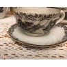 Juego de Café Antiguo Cartuja Vintage Porcelana Blanco y Negro Coleccionista