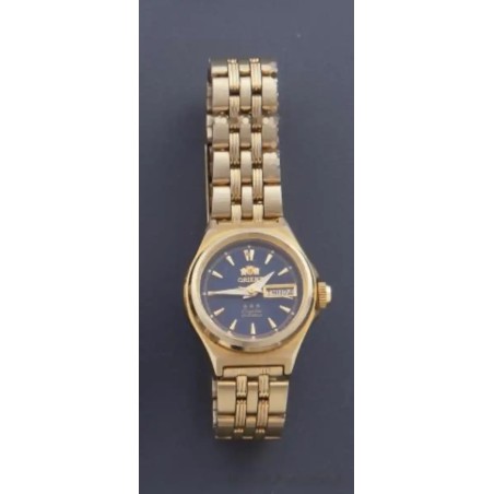 Reloj de señora Orient dorado con correa de eslabones