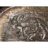 Pareja de bandejas de plata con escenas grabadas - 80 cm X 54 cm