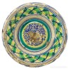 Lebrillo Antiguo Cerámica de Triana Siglo XIX - Cuenco Andaluz Verde Azul 37cm