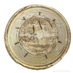 Lebrillo Antiguo Cerámica de Triana Siglo XIX - Cuenco Andaluz Verde Azul 37cm