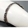 Pulsera Rígida Plata 925 Gemas Naturales Diseño Contemporáneo Luxury
