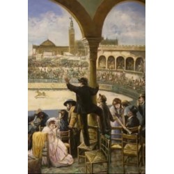 Escena Histórica de Corrida de Toros - Arte del Siglo XIX - Pintura Costumbrista Española
