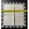 Pañuelo con encaje antiguo elaborado a mano, diseño delicado