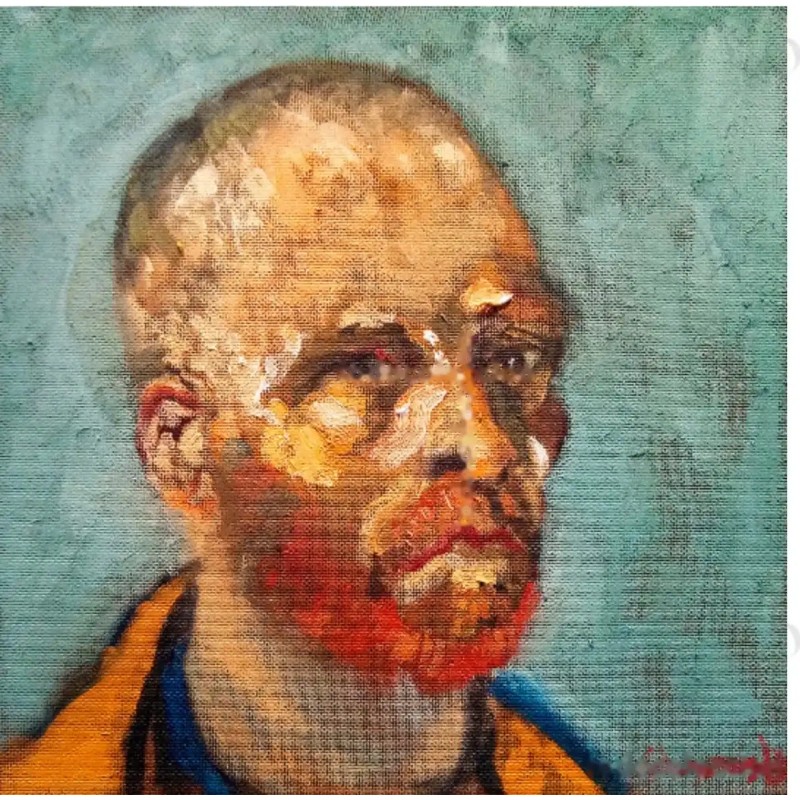PABLO SCHUGURENSKY (Catamarca, Argentina, 1954). Van Gogh, 2020. Óleo sobre táblex.