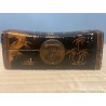 Antigua caja almohada cóncava china de la dinastía Qing