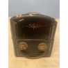Antigua caja almohada cóncava china de la dinastía Qing