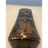 Antigua caja almohada cóncava china de la dinastía Qing