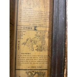 Antigua caja almohada cóncava china de la dinastía Qing