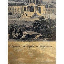 Grabado Histórico San Ignacio de Loyola Vista Histórica Guipúzcoa