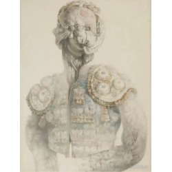 JUSTO GIRÓN (Sevilla, 1949). “Torero”, 1977. Técnica mixta sobre papel.