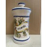 Albarelo Vintage de Cerámica - Bote de Farmacia Hedera con Decoración Floral