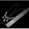 Gargantilla Plata Ópalo y Amatista - Collar Flores Bicolor - Joya Elegante