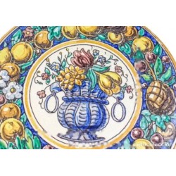 Pareja de Platos Decorativos Cerámica de Triana - Arte Andaluz Frutal 30cm Vintage