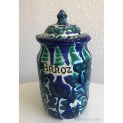 Conjunto de Tarros de Cerámica de Fajalauza - Tradición Artesanal Andaluza