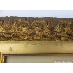 Pareja de dos antiguas pinturas al óleo sobre tablas firmadas y enmarcadas