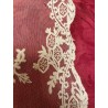 Bonita mantilla antigua crema, bordado floral, 254x58 cm
