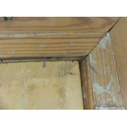 Pareja de dos antiguas pinturas al óleo sobre tablas firmadas y enmarcadas