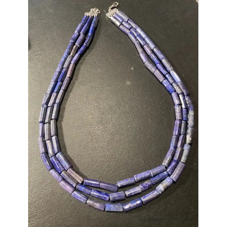 Collar de Lapislázuli Triple Vuelta 508CT - Piedra Natural Azul Genuina
