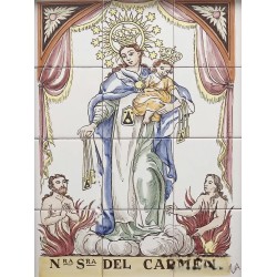 Plafón de azulejos, del segundo tercio del siglo XX