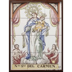 Plafón de azulejos, del segundo tercio del siglo XX