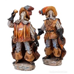 Figuras de Porcelana Italiana - Los Tres Mosqueteros y D'Artagnan