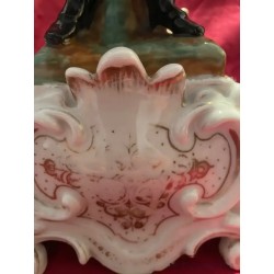 Figuras de Porcelana Viejo París - Pareja de Época en Traje Elegante