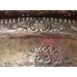 Pareja de bandejas de plata con escenas grabadas - 80 cm X 54 cm