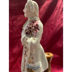 Figuras de Porcelana Viejo París - Pareja de Época en Traje Elegante