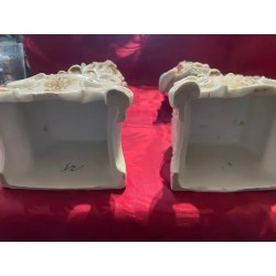 Figuras de Porcelana Viejo París - Pareja de Época en Traje Elegante