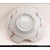 Bacía de porcelana Imari del siglo XIX con flores y escenas costumbristas orientales