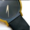 Reloj Movado Museum Classic Cuarzo - Caja Oro y Esfera Negra con Punto Solar
