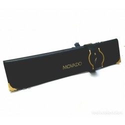 Reloj Movado Museum Classic Cuarzo - Caja Oro y Esfera Negra con Punto Solar