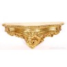 Ménsula Antigua Dorada al Oro Fino - Repisa Decorativa Estilo Luis XV 55cm
