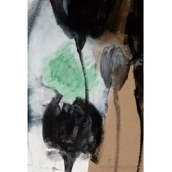 ANA RINCON CAÑIBANO (Madrid, 1972). “Más flores”, 2020. Técnica mixta y collage sobre cartulina.