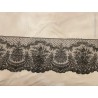 Encaje Negro Chantilly Antiguo Siglo XIX - 420 cm Floral Mantilla Vestidos
