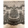 Encaje Negro Chantilly Antiguo Siglo XIX - 420 cm Floral Mantilla Vestidos