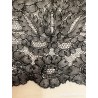 Encaje Negro Chantilly Antiguo Siglo XIX - 420 cm Floral Mantilla Vestidos