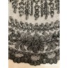Encaje Negro Chantilly Antiguo Siglo XIX - 420 cm Floral Mantilla Vestidos