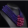 Collar de 5 Vueltas de Amatista y Rubí 1175CT - Gargantilla de Piedras Preciosas