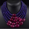 Collar de 5 Vueltas de Amatista y Rubí 1175CT - Gargantilla de Piedras Preciosas