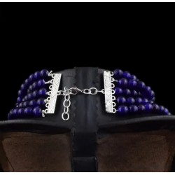 Collar de 5 Vueltas de Amatista y Rubí 1175CT - Gargantilla de Piedras Preciosas