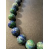 Collar de Azurita-Malaquita en Esferas - Gema Natural con Tonos Azules y Verdes
