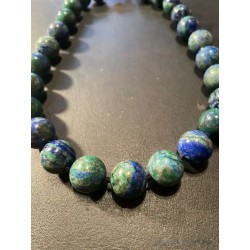 Collar de Azurita-Malaquita en Esferas - Gema Natural con Tonos Azules y Verdes