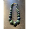 Collar de Azurita-Malaquita en Esferas - Gema Natural con Tonos Azules y Verdes